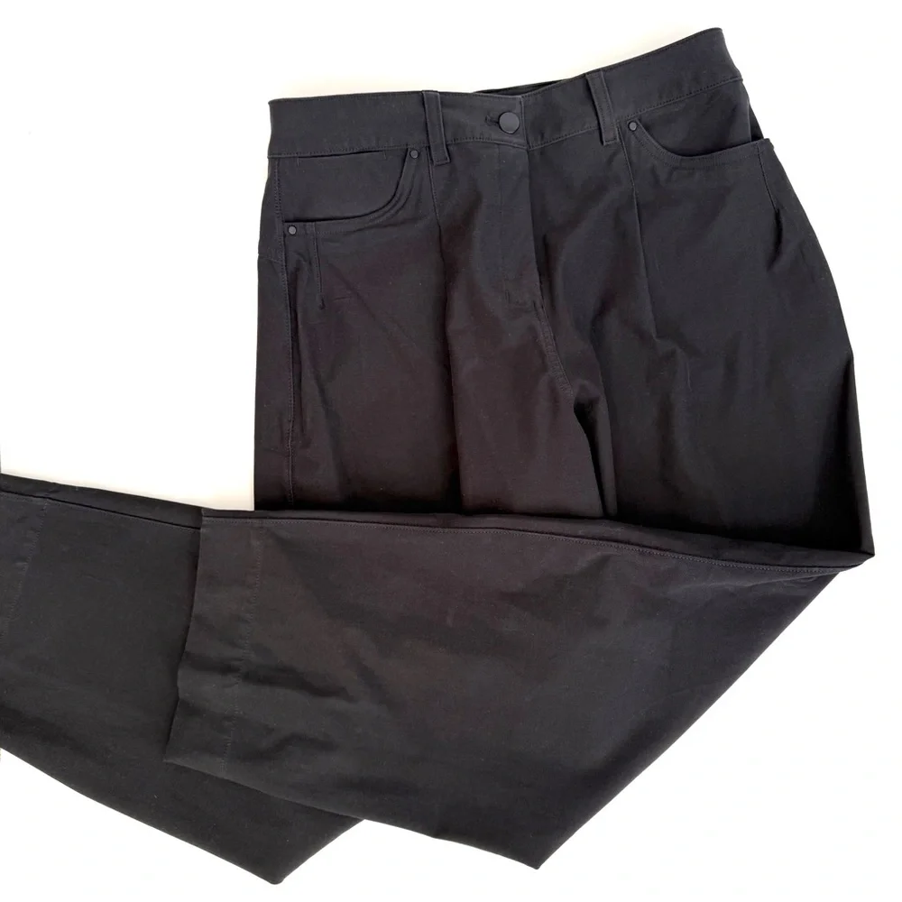 LULULEMON Utilitech Twill Mid-Rise Barrel-Leg Pant Black - Picture 6 of 7